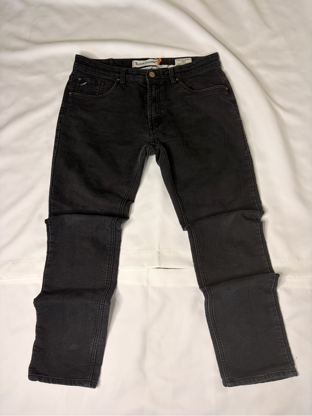 Tailor Vintage Jeans Mens 36x32 Black Canaan Slim Fit Comfort Stretch Waist Pant